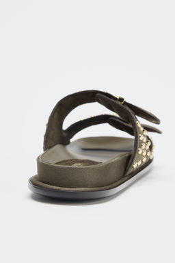 STUDDED BUCKLE SANDALS - Zara фото 13