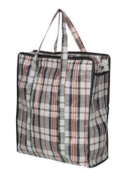 Цена за 2 шт. Сумка на молнии Клетка 40*35*15см полипропилен 008581