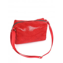 Сумка женская натуральная кожа ADEL-114 (отделка ИСК/КОЖА), 1отд, плечевой ремень, красный 264698