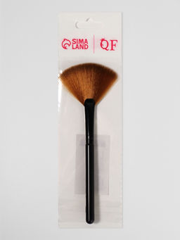 Цена за 2 шт. Кисть для макияжа, веерная, 14 (±1) см, коричневая