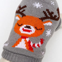 Свитер Олень на сером, 2XL (ДС 41, ОШ 41, ОГ 36-60 см) - Пижон фото 6