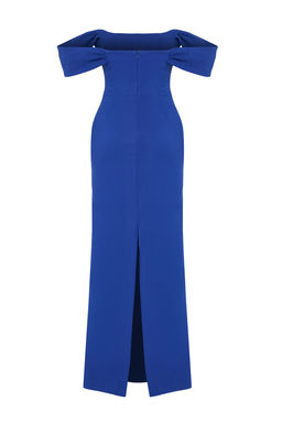 TRENDYOLMILLA Siyah Carmen Yaka Dokuma S?k Abiye Elbise TPRSS25AE00008  фото 9