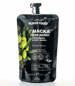 КАФЕ КРАСОТЫ le Cafe Mimi SUPER FOOD Маска д/вол.Укрепление и рост волос Олива&Тимьян 100мл пакет