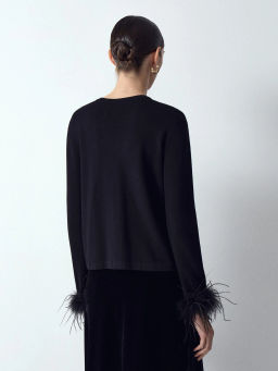 ЕМКА / Кардиган с перьями - Emka фото 4