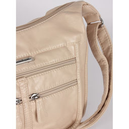 Сумка женская искусственная кожа Guecca-110, 1отд+карм/пер, плечевой ремень, св. бежевый SALE 264045 - Adelia фото 4