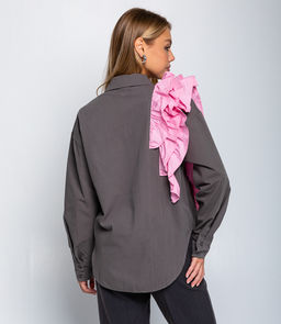 Рубашка #КТ2666, хаки - Dommod фото 3