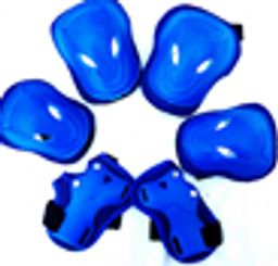 Защита для катания на роликах и велосипеде 6 предметов. 6-18лет / Yan-88Fat-BL /уп 40/100/ синий - Галеонтрейд фото 2