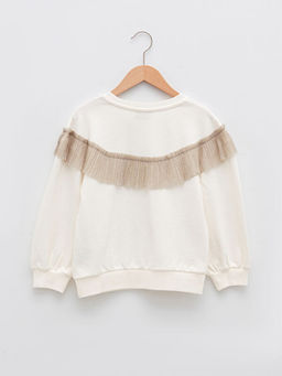 Bisiklet Yaka F?rf?r Detayl? Uzun Kollu K?z ?ocuk Sweatshirt - Waikiki фото 2