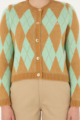 Женский кардиган из меланжевого трикотажа светло-коричневого цвета Неожиданная скидка в корзине - U.s. polo assn фото 6