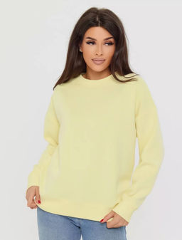 K12904 Свитшот OVER SIZE (хлопок) СВ_ЖЕЛТЫЙ