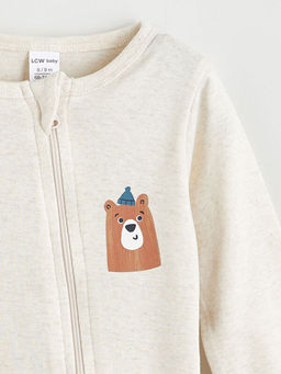 Bask?l? Erkek Bebek Tulum