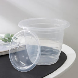 Горшок для орхидей с поддоном, 1 л, пластиковый, прозрачный