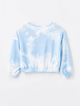 Bisiklet Yaka Batik Desenli Uzun Kollu K?z ?ocuk Sweatshirt - Waikiki фото 3