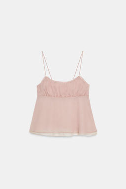 TOP LENCERO FRUNCES / Rosa claro - Zara фото 6