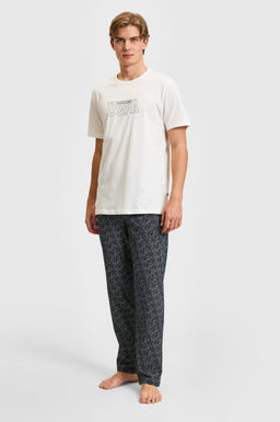 Erkek Ekru Pijama Tak_m_