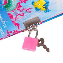 Записная книжка на замочке А6, Моя счастливая записная книжка, 50 листов, Принцессы: Ариэль - Disney фото 7