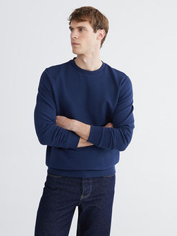 Bisiklet Yaka Erkek Sweatshirt