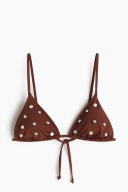 Top de bikini triangular con relleno