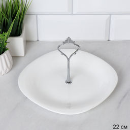 Ваза для фруктов 28 см / FSq-3/85110BG (WHITE)