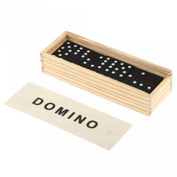 Домино Дракон кость пластик 1,9х3,7х0,5см, в деревянной коробке 14,7х5х3см (Китай) - Домашняя мода фото 3