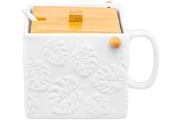 Банка д/сыпучих продуктов 1 л 16,5*15*12 см Тропики с бамбуковой крышкой, ложкой - Elan gallery фото 6