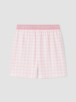 Beli Bask?l? Kareli K?z ?ocuk Pijama Alt?