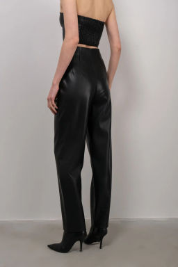 Брюки прямого кроя из искусственной кожи - Incity фото 5