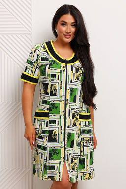 Халат женский из кулирки Марфа цитрусовый микс