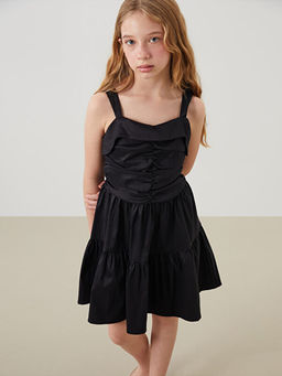 Kare Yaka K?z ?ocuk Abiye Elbise