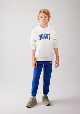 Miav Baskl Beyaz Sweatshirt - Mavi фото 2