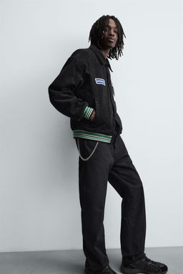 CORDUROY JACKET WITH EMBROIDERED PATCHES - Zara фото 7