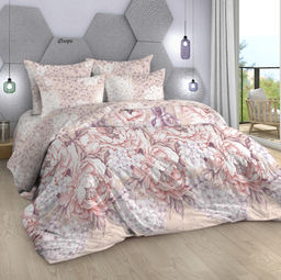 Комплект постельного белья Флора, 1,5-сп Поплин