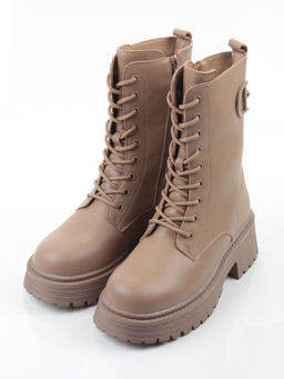 04-PAX31-2Z DK. BEIGE Ботинки зимние женские (натуральная кожа, 100% шерсть)