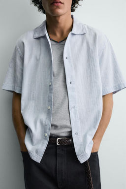 WASHED TEXTURED SHIRT - Zara фото 13