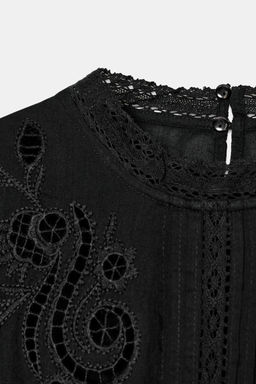 ZW COLLECTION ROMANTIC EMBROIDERED BLOUSE - Zara фото 6