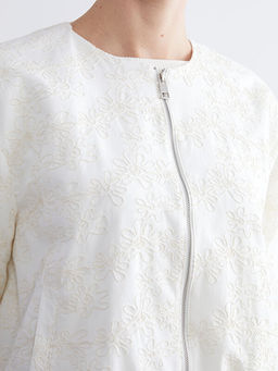 Bisiklet Yaka Nak??l? Kad?n Ceket