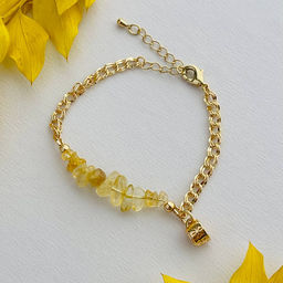 Браслет на цепочке из Цитрина
