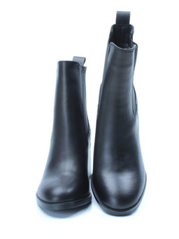 01-PCM450-1 BLACK Ботинки Челси демисезонные женские (натуральная кожа, байка) - Фабричный китай фото 13
