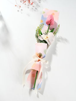 Букет из мыльных лепестков для ванны Тюльпан с орхидеей, подарочный, розовый, 8.5?7.4?38.6 см - Simaland фото 2