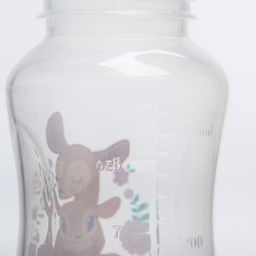 Бутылочка для кормления M&B «Оленята: мамы и малыши», классическое горло, с ручками, от 0 мес., 250 мл., приталенная