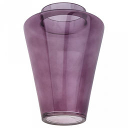 Ваза для цветов стеклянная "Бальмунг" 3,1л, д17,7см, h25см, малая, декоративная, "Баклажан", прозрачный (Россия)