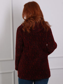 Кардиган женский бордовый с капюшоном - Almond фото 4