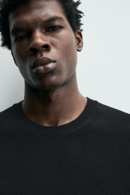 CAMISETA PUNTO RELAXED FIT / Marino