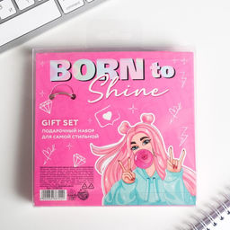 Набор Born to shine, обложка для паспорта и брелок - Simaland фото 3