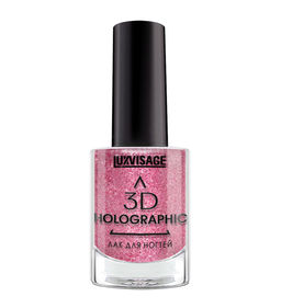 LuxVisage Лак для ногтей 3D HOLOGRAPHIC тон 706 яркий гранат 11мл