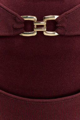 KNIT DRESS WITH CUT-OUT AND METAL DETAIL - Zara фото 7