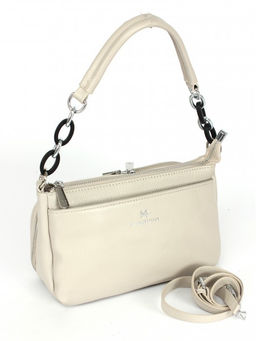 Сумка женская натуральная кожа RM-8011Е, 2отд, плечевой ремень, бежевый SALE 264374