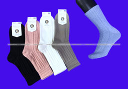 Цена за 10 пар. Термоноски женские из шерсти ламы и кашемира арт. 7159