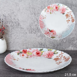 Тарелка 220 мм / LHP-85 (6801) /уп 48/Розы на голубом - Галеонтрейд фото 2