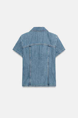 CAMISA CREMALLERA DENIM TRF / Marino